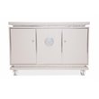 Michael Amini Glimmering Heights Wood & Metal Sideboard w/ Mirror in Ivory