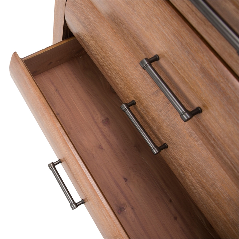 Michael Amini Brooklyn Walk 6-Drawer Wood Chest - Burnt Umber Brown