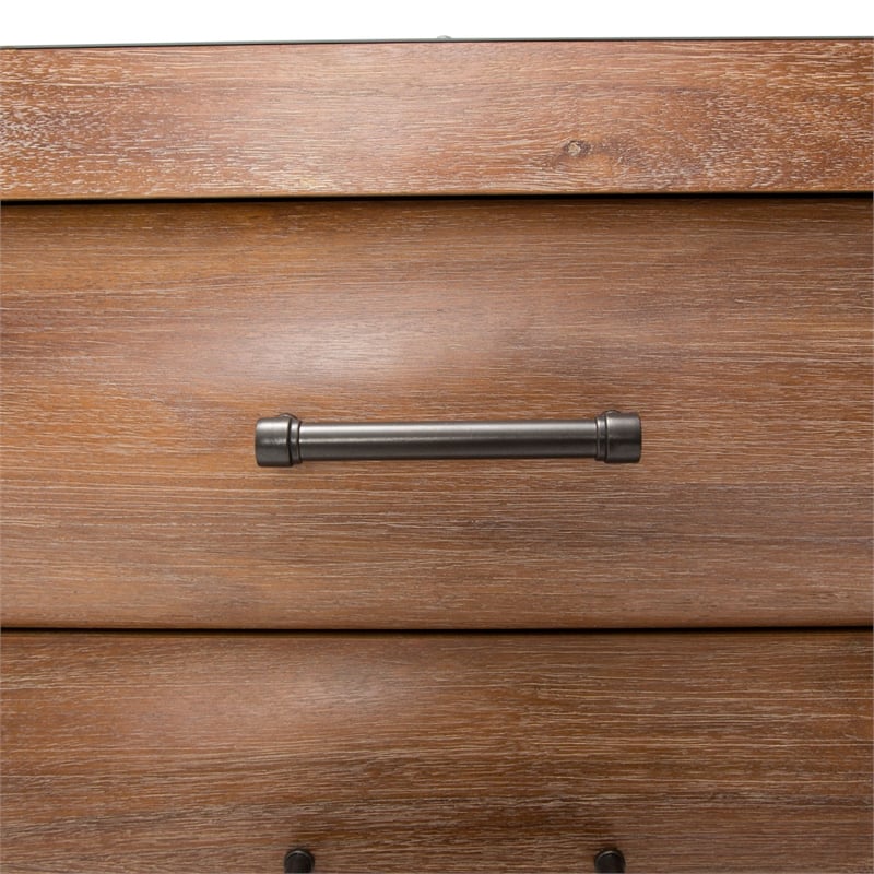 Michael Amini Brooklyn Walk 6-Drawer Wood Chest - Burnt Umber Brown