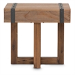 Michael Amini Brooklyn Walk Wood End Table in Burnt Umber Brown