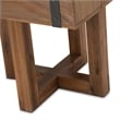 Michael Amini Brooklyn Walk Wood End Table in Burnt Umber Brown