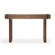 Michael Amini Brooklyn Walk Wood & Metal Console Table - Burnt Umber Brown