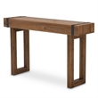 Michael Amini Brooklyn Walk Wood & Metal Console Table - Burnt Umber Brown