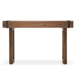 Michael Amini Brooklyn Walk Wood & Metal Console Table - Burnt Umber Brown