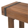 Michael Amini Brooklyn Walk Wood & Metal Console Table - Burnt Umber Brown