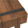 Michael Amini Brooklyn Walk Wood & Metal Console Table - Burnt Umber Brown