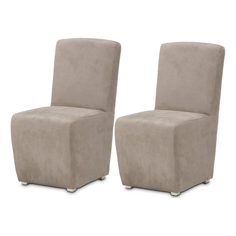 Michael Amini Menlo Station Parsons Dining Chair - Gray (Set of 2)