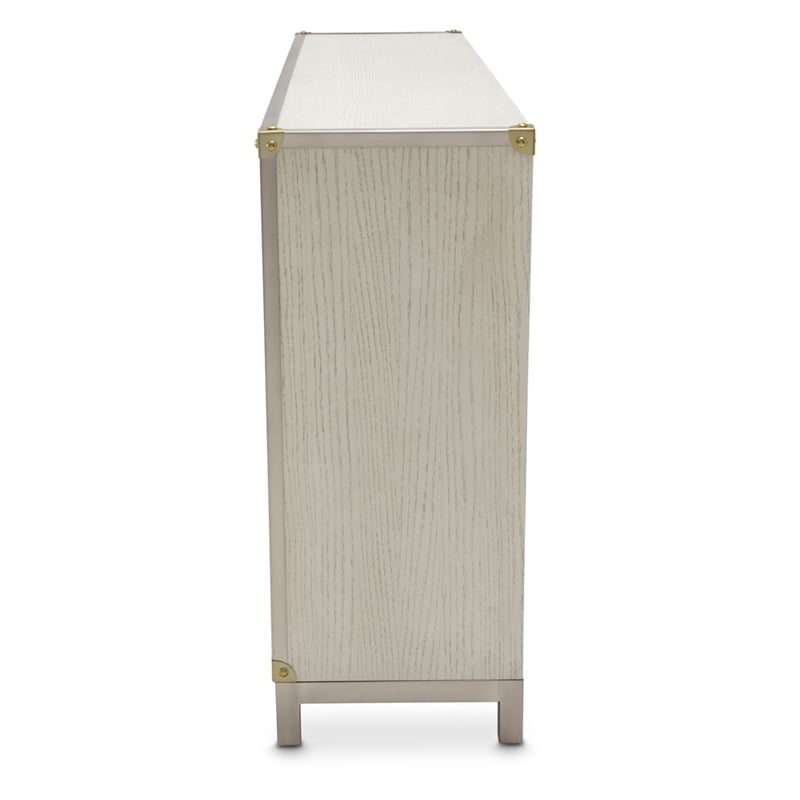 Michael Amini Menlo Station Wood & Metal Sideboard - Ivory