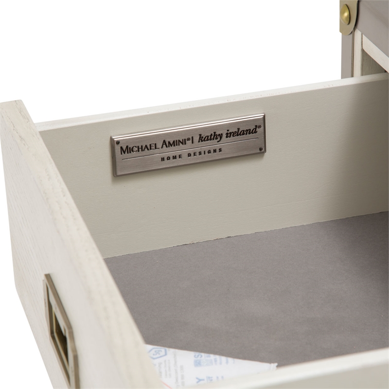 Michael Amini Menlo Station Wood & Metal Sideboard - Ivory