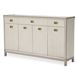 Michael Amini Menlo Station Wood & Metal Sideboard - Ivory