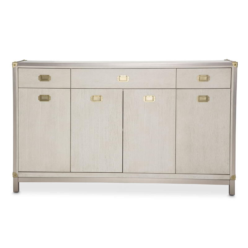 Michael Amini Menlo Station Sideboard with Mirror - Ivory