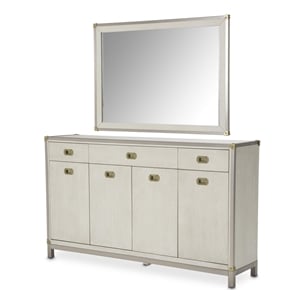 Michael Amini Menlo Station Sideboard with Mirror - Ivory