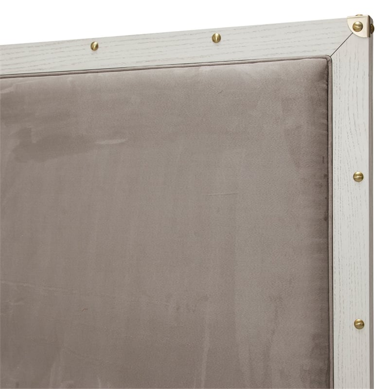 Michael Amini Menlo Station Cal. King Panel Bed in Ivory/Gray