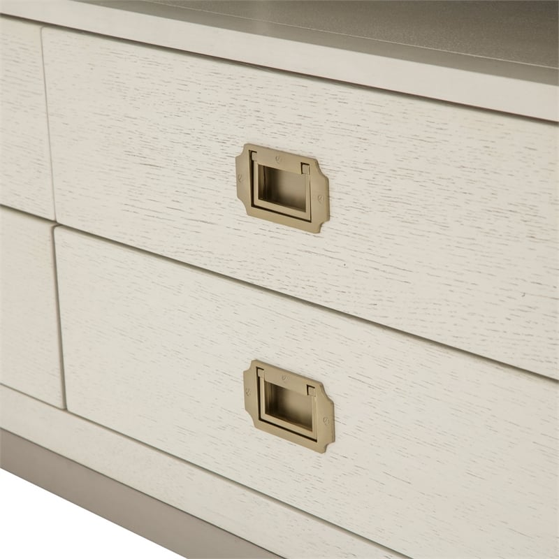 Michael Amini Menlo Station Contemporary TV Console - Ivory