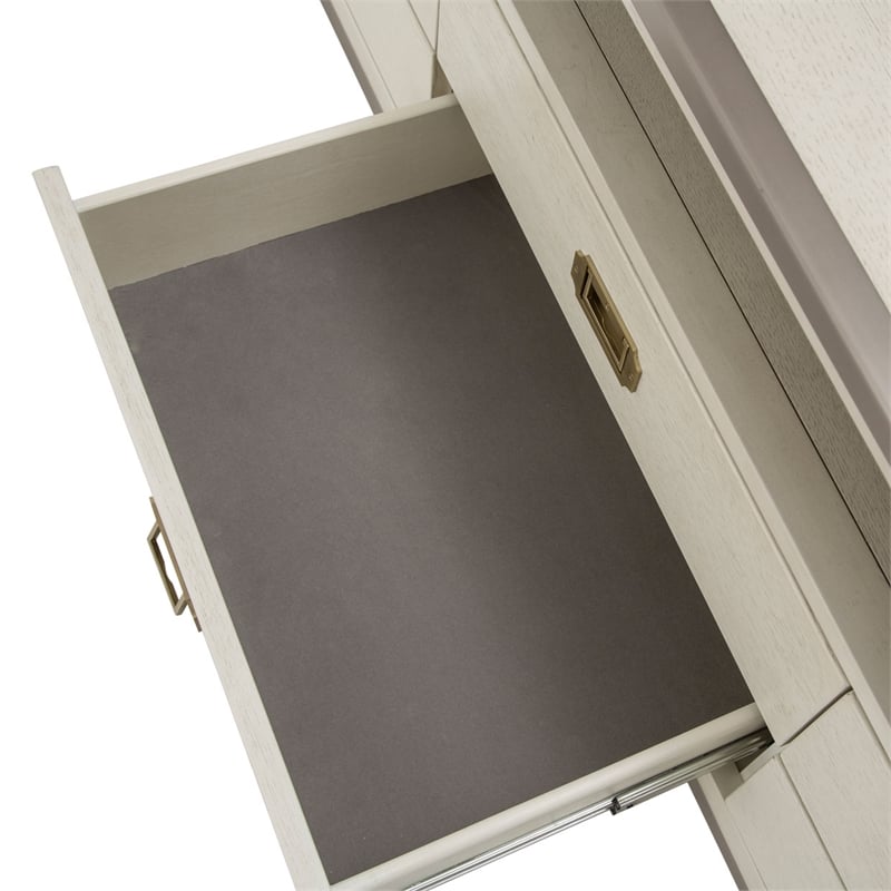 Michael Amini Menlo Station Contemporary TV Console - Ivory