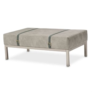 Michael Amini Menlo Station Cocktail Ottotman - Gray