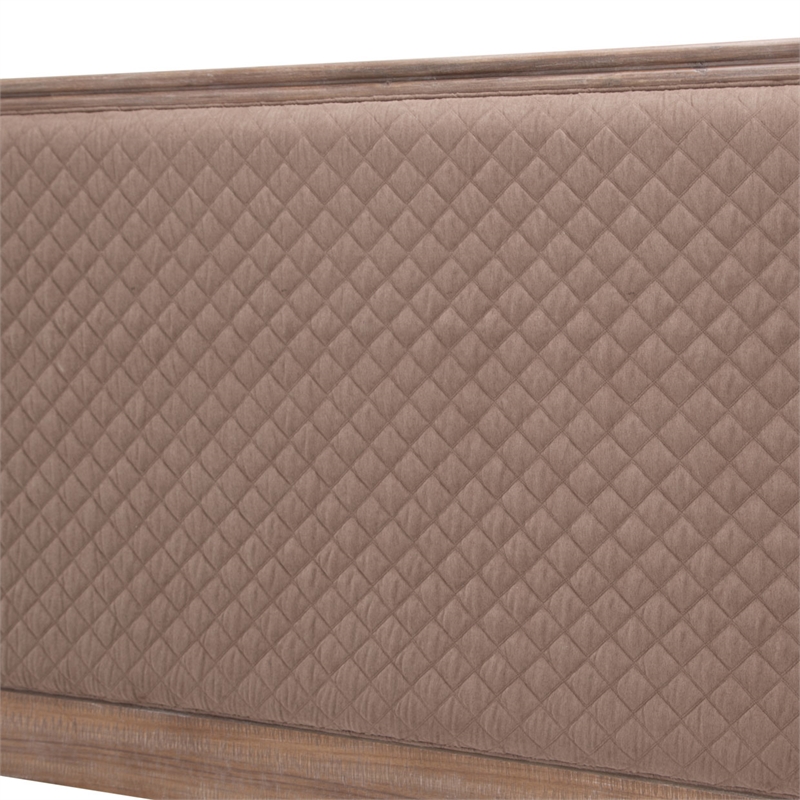 Michael Amini Hudson Ferry Queen  Panel Bed in Autumn Brown