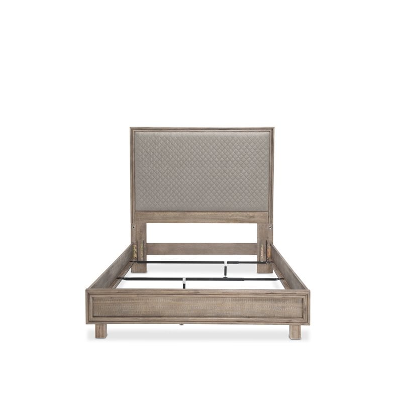 Michael Amini Hudson Ferry Queen Panel Bed - Slate Gray
