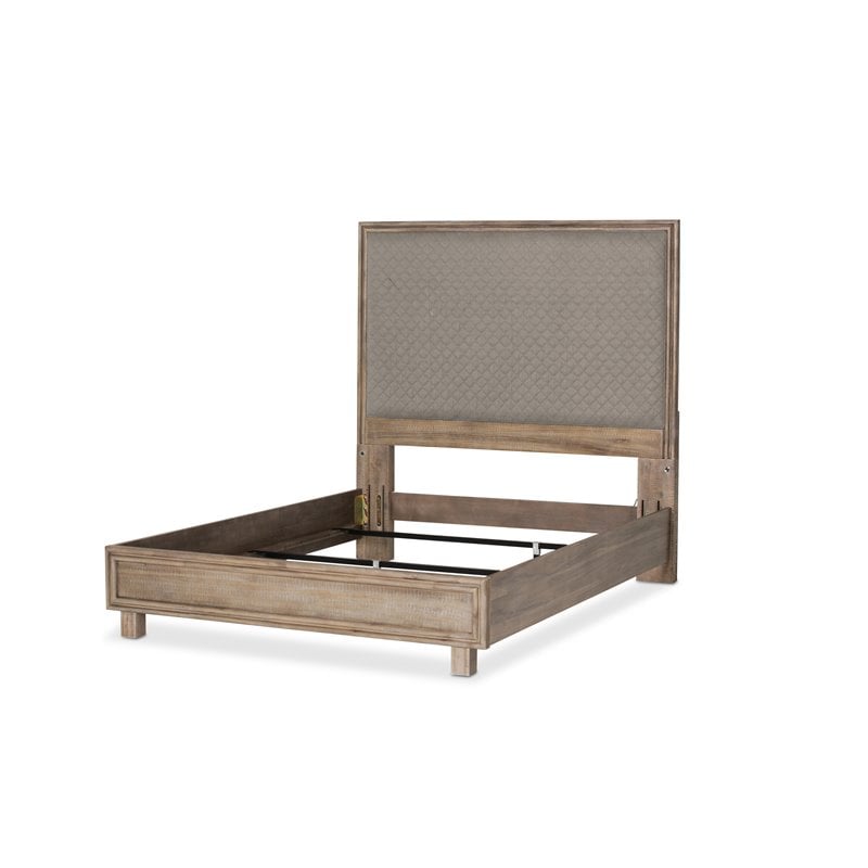 Michael Amini Hudson Ferry Queen Panel Bed - Slate Gray