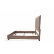 Michael Amini Hudson Ferry Wood Cal King Quilted Panel Bed in Bronze Brown