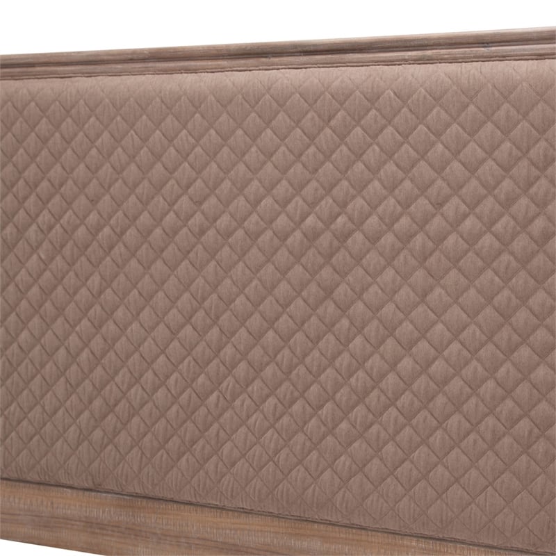 Michael Amini Hudson Ferry Eastern King Panel Bed - Autumn Brown