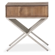 Michael Amini Hudson Ferry Acacia Wood Side Table - Driftwood Brown