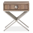 Michael Amini Hudson Ferry Acacia Wood Side Table - Driftwood Brown