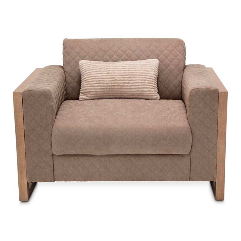 Michael Amini Hudson Ferry Accent Chair - Autumn Brown