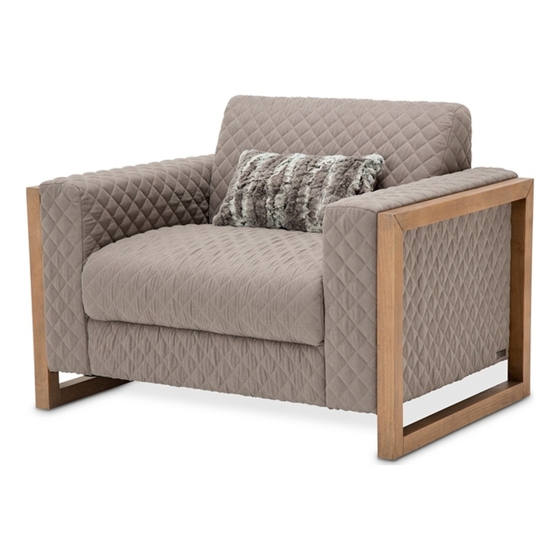 Michael Amini Hudson Ferry Accent Chair - Slate Gray