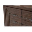 Michael Amini Carrollton Wood & Glass Sideboard w/ Mirror in Rustic Ranch Brown