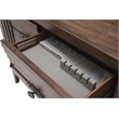 Michael Amini Carrollton Wood & Glass Sideboard w/ Mirror in Rustic Ranch Brown