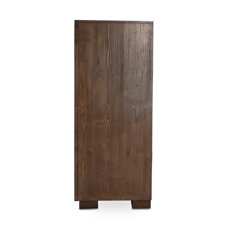 Michael Amini Carrollton Spruce Solids Wood Dresser in Rustic Ranch Brown