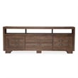 Michael Amini Carrollton Wood TV Console in Rustic Ranch Brown