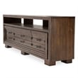 Michael Amini Carrollton Wood TV Console in Rustic Ranch Brown