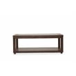 Michael Amini Carrollton Rectangular Wood & Glass Coffee Table in Rustic Brown