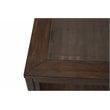 Michael Amini Carrollton Rectangular Wood & Glass Coffee Table in Rustic Brown