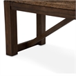 Michael Amini Carrollton Wood & Leather Accent Bench - Brown