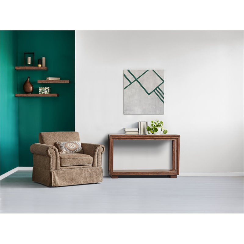 Michael Amini Carrollton Chenille Accent Chair in Sand