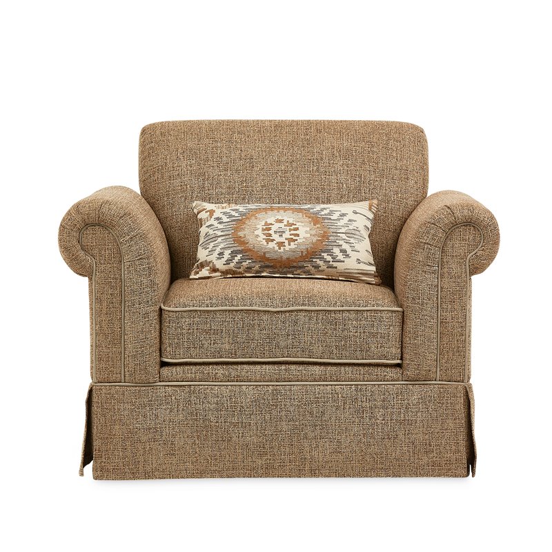 Michael Amini Carrollton Chenille Accent Chair in Sand