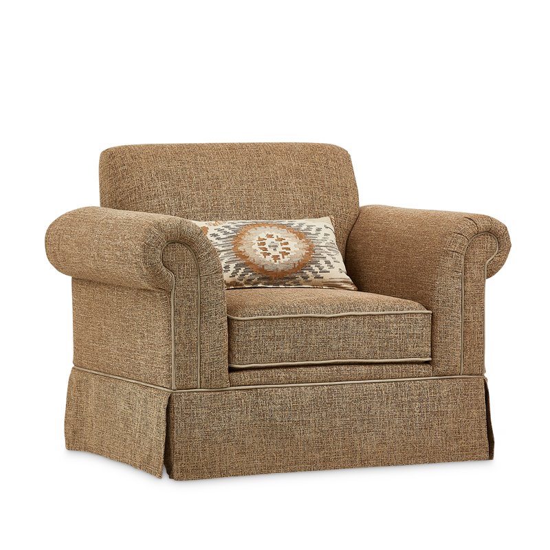 Michael Amini Carrollton Chenille Accent Chair in Sand