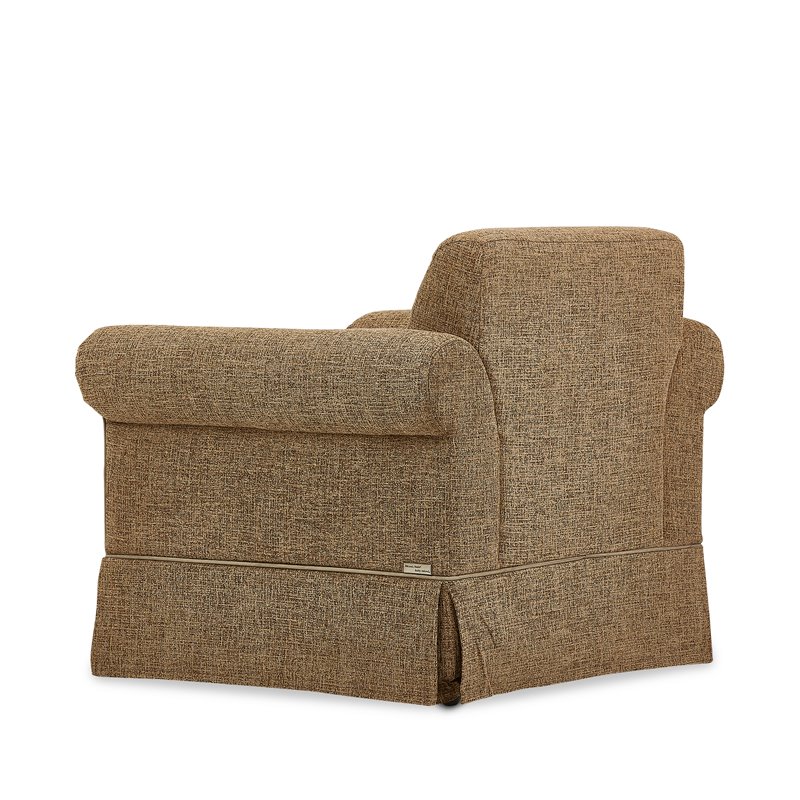 Michael Amini Carrollton Chenille Accent Chair in Sand