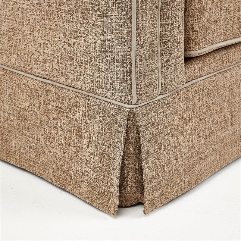 Michael Amini Carrollton Chenille Accent Chair in Sand