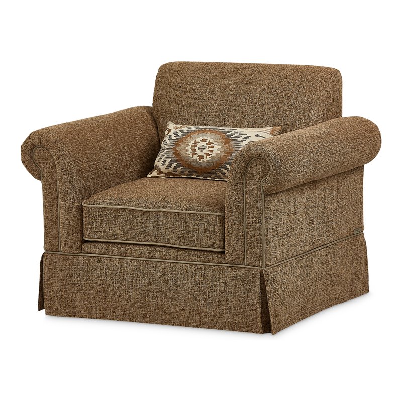 Michael Amini Carrollton Chenille Accent Chair in Sand