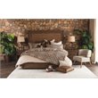 Michael Amini Carrollton Queen Panel Bed in Rustic Ranch Brown