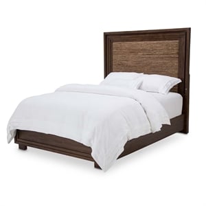 Michael Amini Carrollton Queen Panel Bed in Rustic Ranch Brown