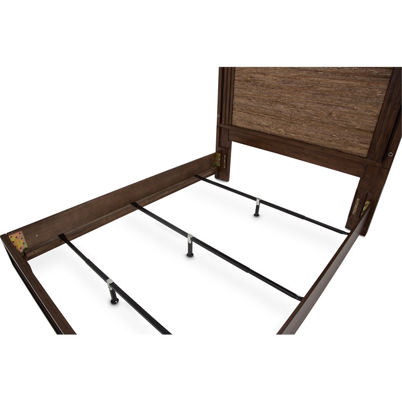 Michael Amini Carrollton Queen Panel Bed in Rustic Ranch Brown