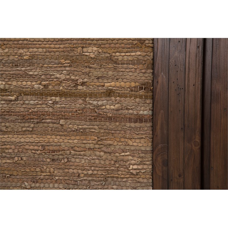 Michael Amini Carrollton Queen Panel Bed in Rustic Ranch Brown