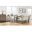 Michael Amini Crossings Rectangular Wood & Metal Dining Table in Barn Brown