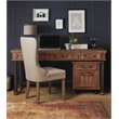 Michael Amini Crossings Wood & Metal Writing Desk in Reclaimed Barn Brown
