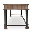 Michael Amini Crossings Wood & Metal Writing Desk in Reclaimed Barn Brown